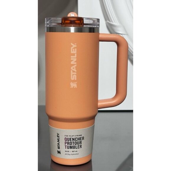 STANLEY QUENCHER PROTOUR FLIP STRAW TUMBLER, 30OZ- APRICOT - Picture 2 of 5